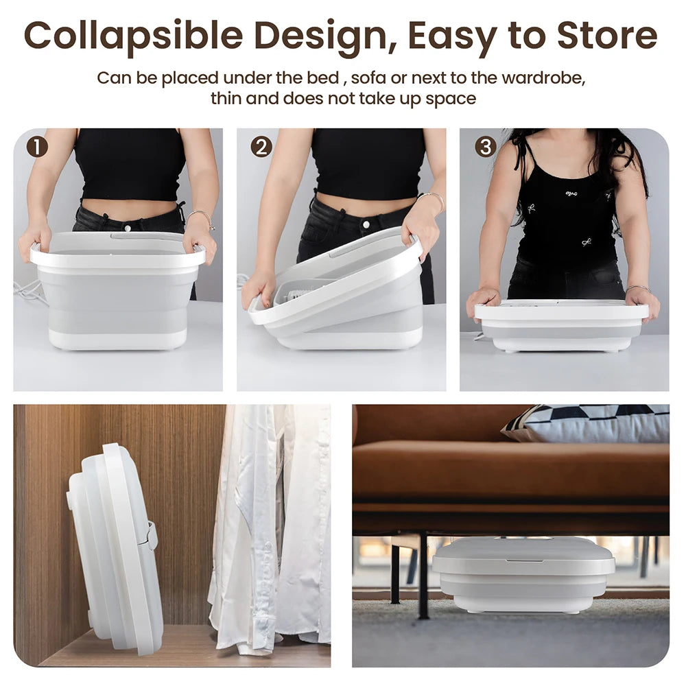 Foreverlily Portable Thermostatic Foot Massage Tub Foldable