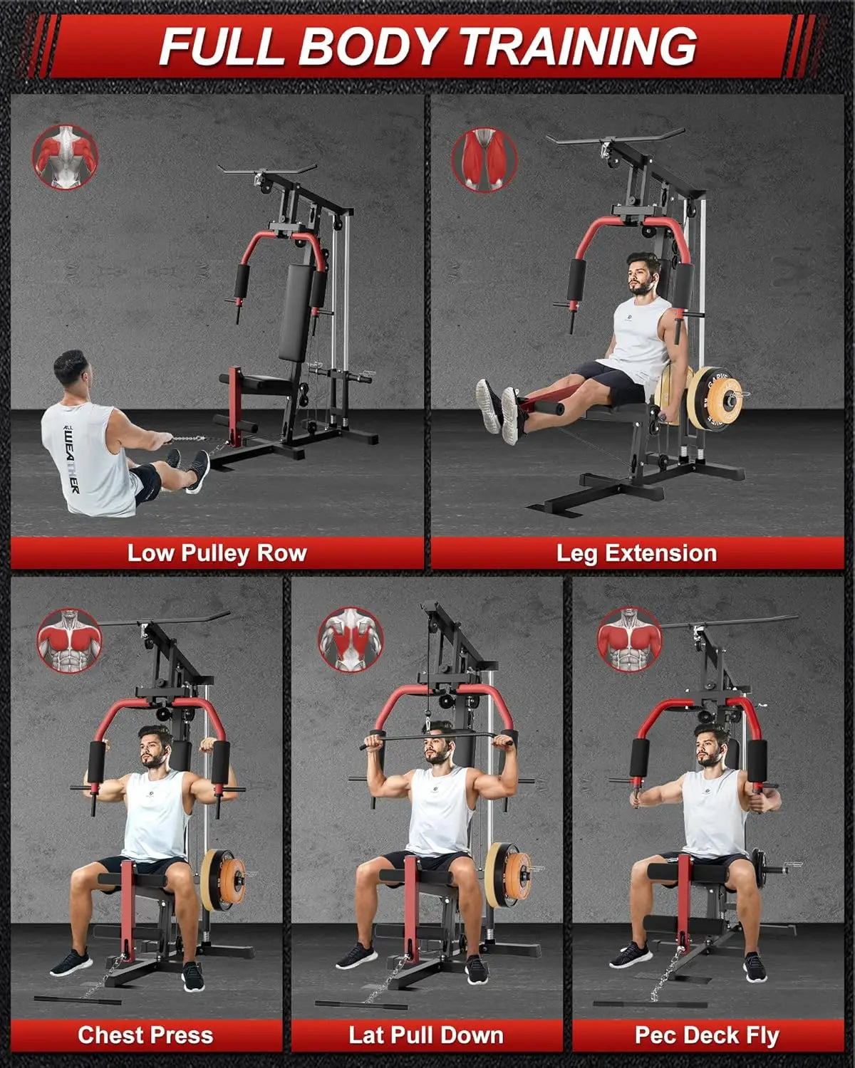 HiMISS All In One Home Gym Machine For Body Strength