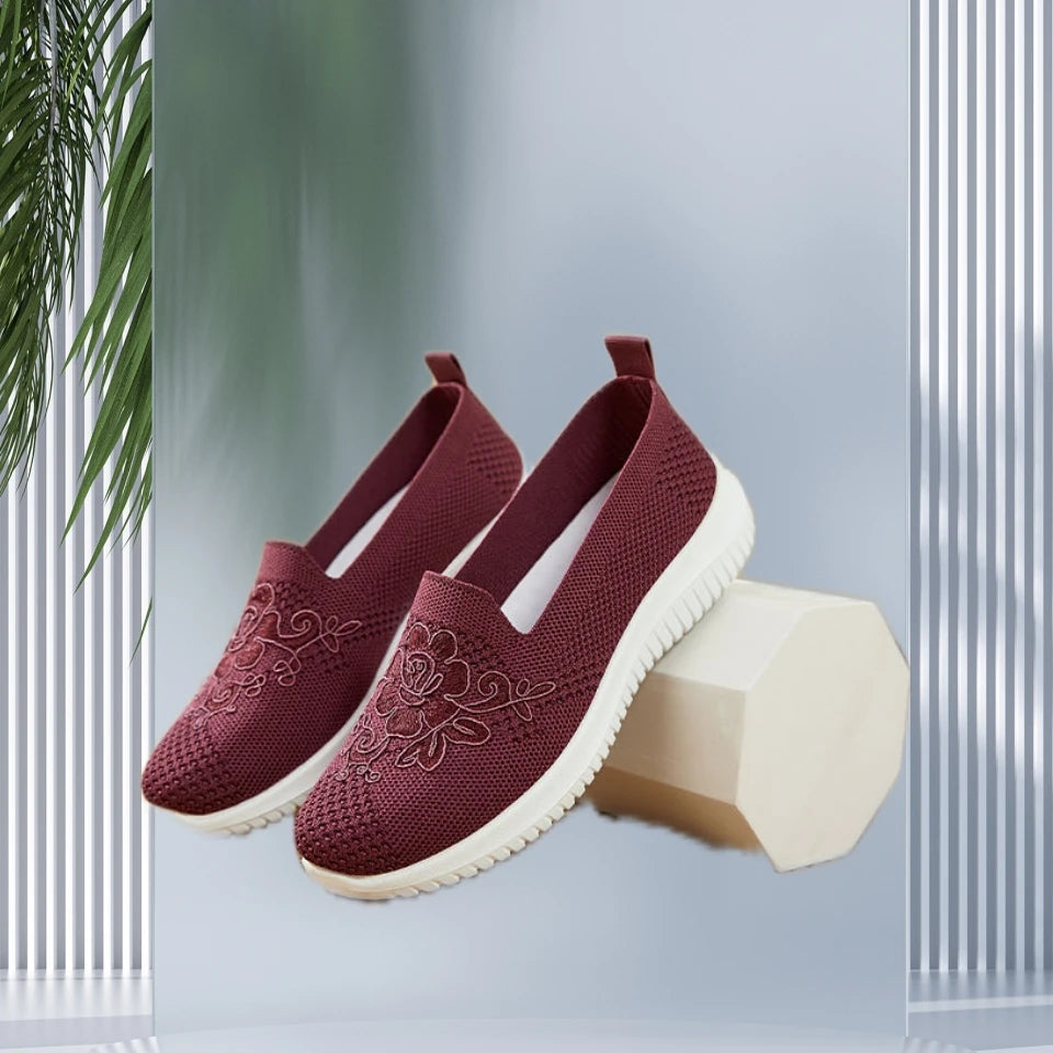 Womens Breathable Mesh Flats Slip On Casual Loafers Lightweight