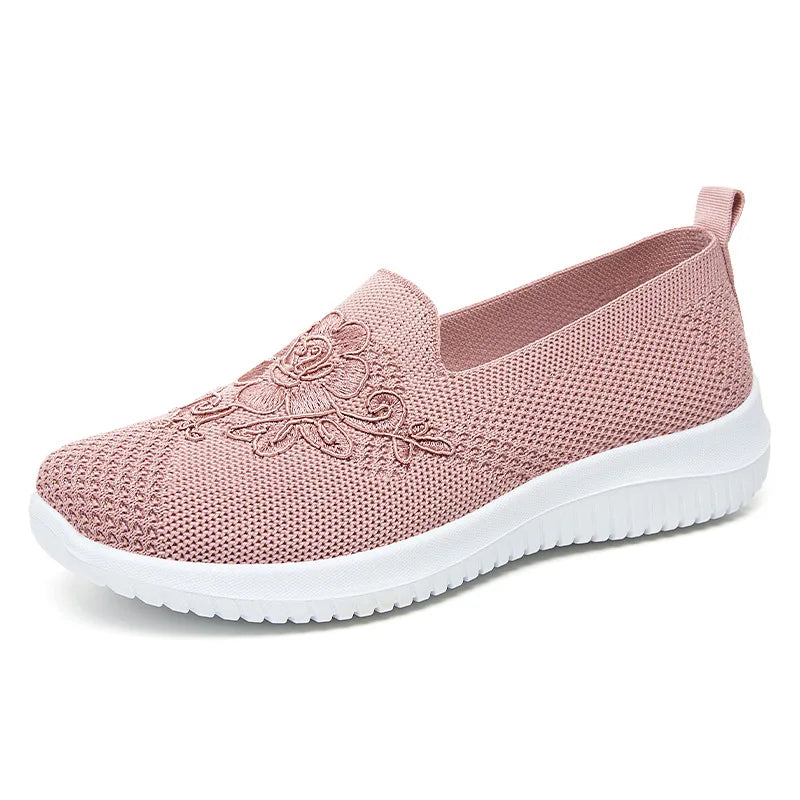 Womens Breathable Mesh Flats Slip On Casual Loafers Lightweight