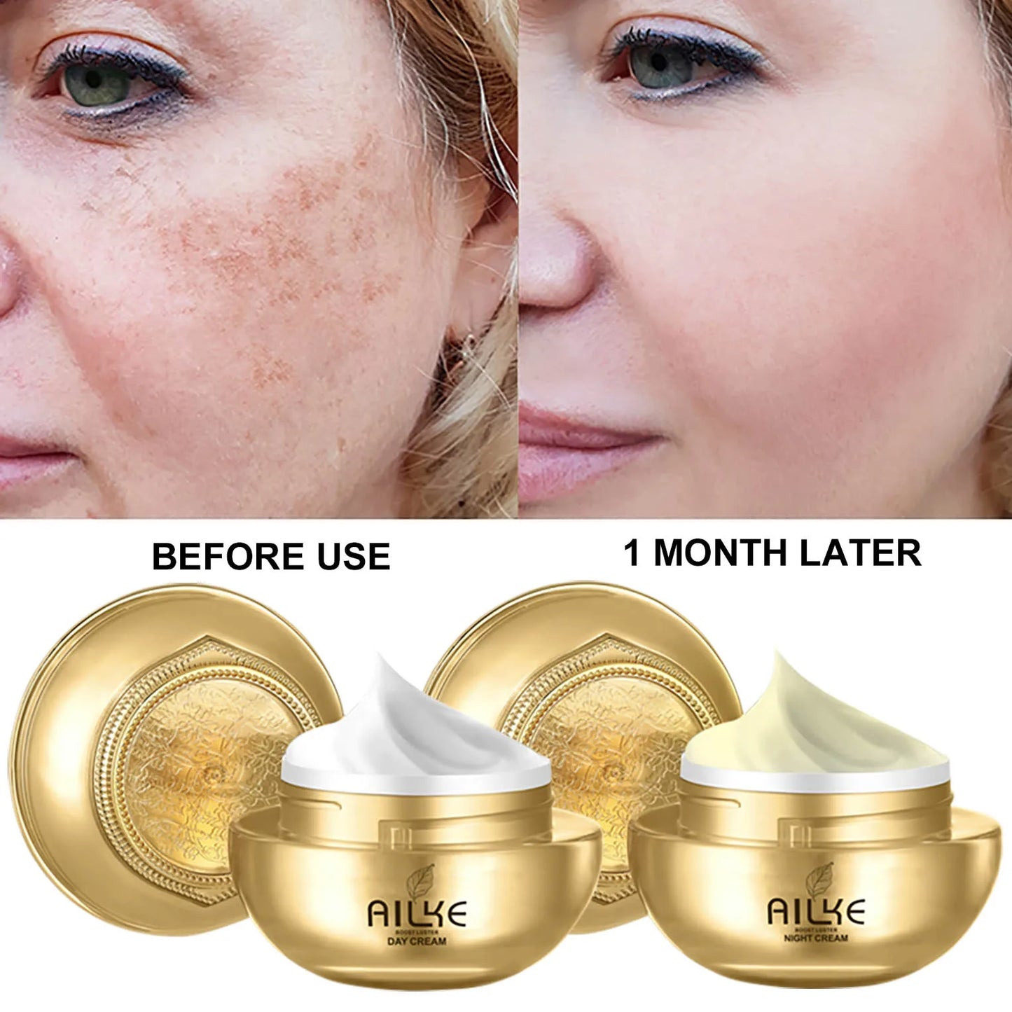 AILKE Whitening Cream With Collagen For Dark Spots Wrinkles Freckles