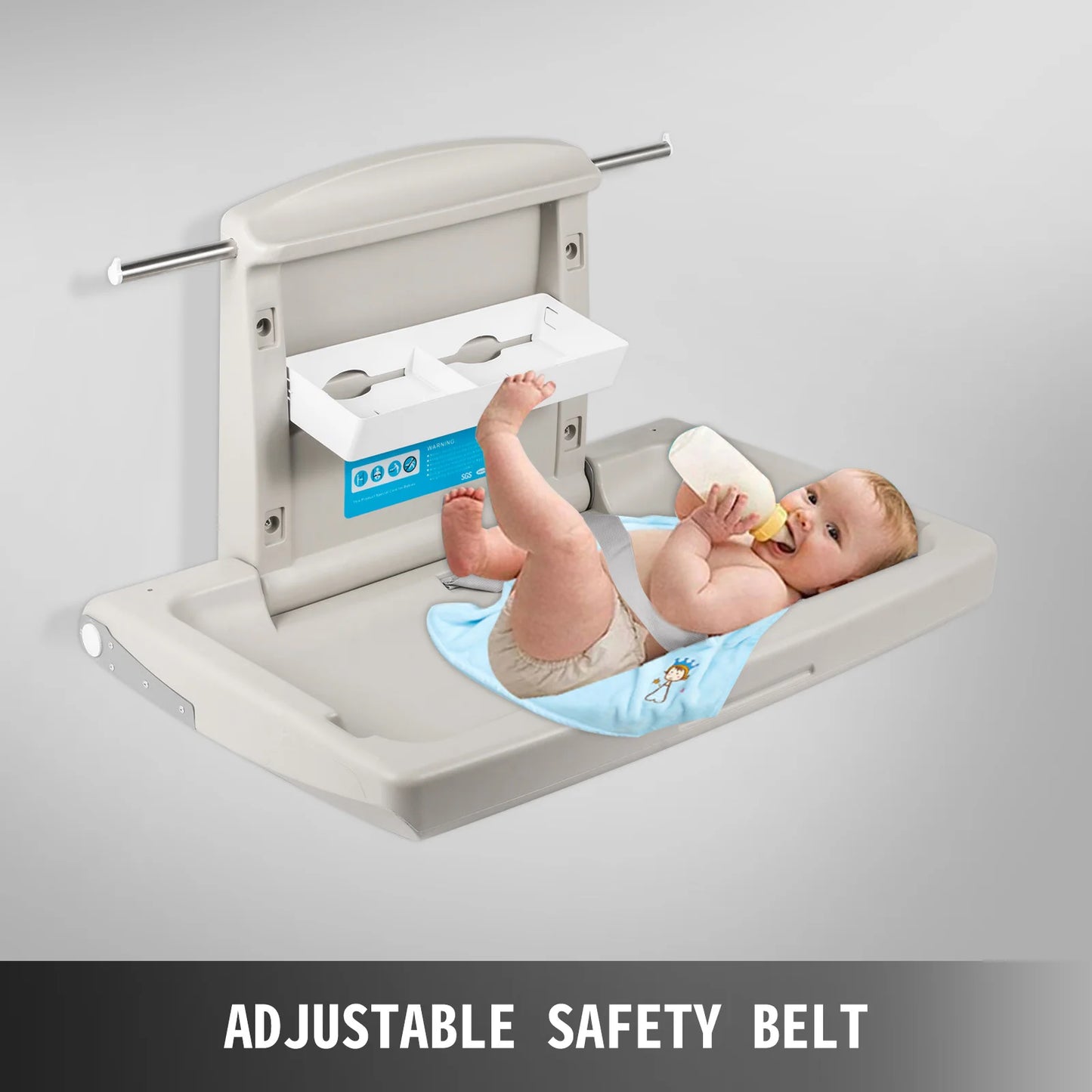 SucceBuy Wall Mounted Baby Changing Station For Commercial Restrooms