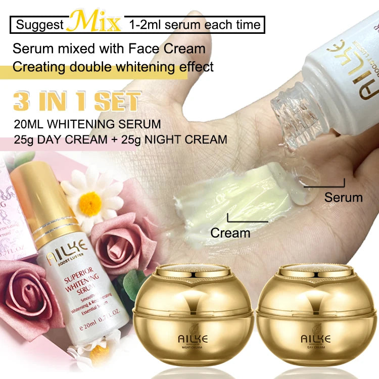 AILKE Whitening Cream With Collagen For Dark Spots Wrinkles Freckles