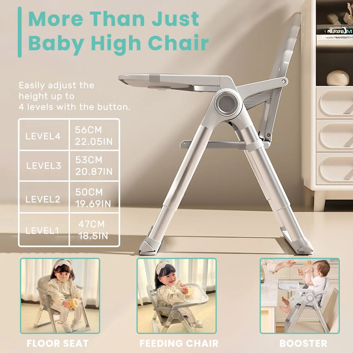 Ubravoo Baby Folding Booster Seat High Chair For Dining And Travel