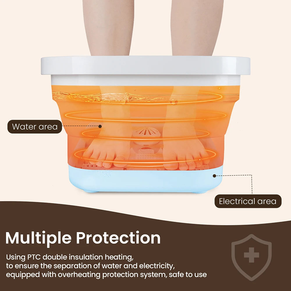Foreverlily Portable Thermostatic Foot Massage Tub Foldable