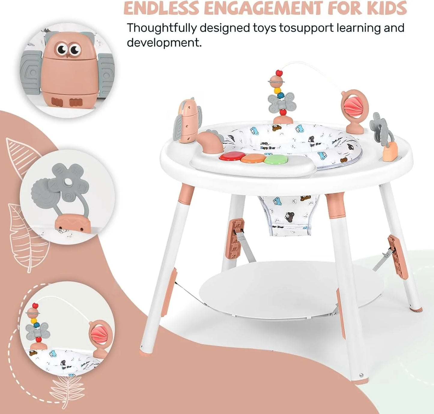Ubravoo 3 In 1 Baby Activity Center Rotating Seat
