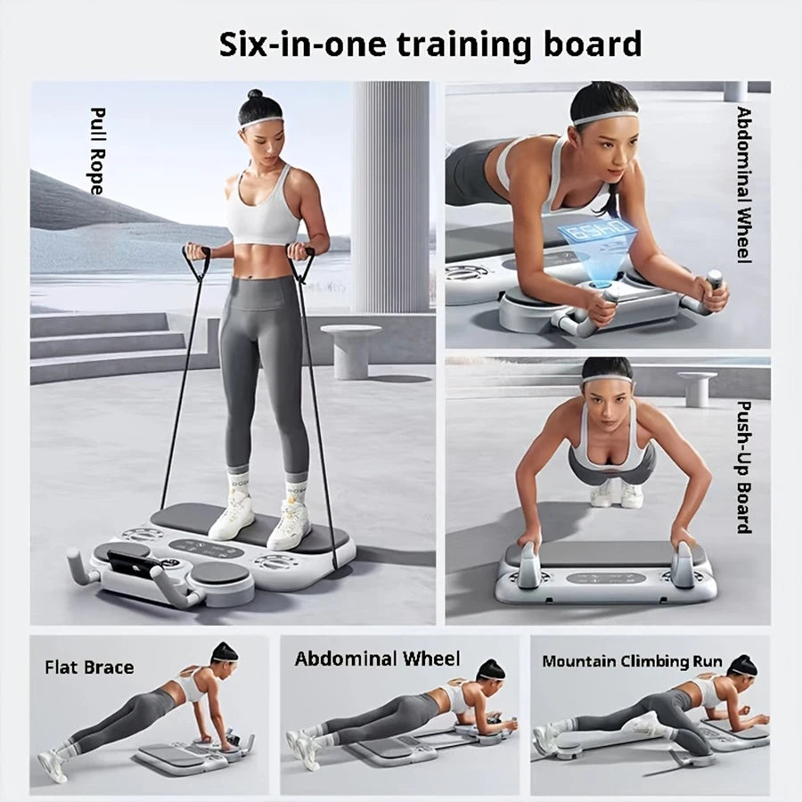 Six In One Pilates Ab Training Board With Resistance Band
