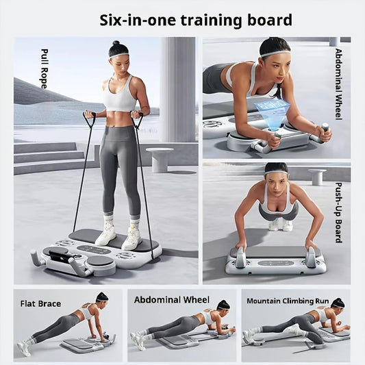 Six In One Pilates Ab Training Board With Resistance Band