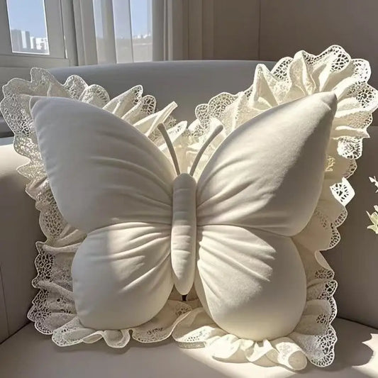 NONECN Princess Butterfly Office Pillow Cushion for Home Car Travel
