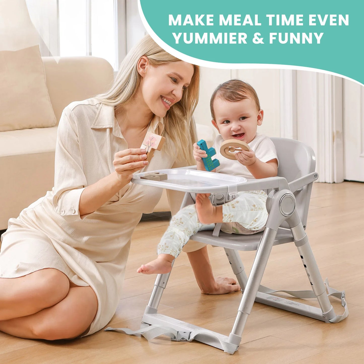 Ubravoo Baby Folding Booster Seat High Chair For Dining And Travel