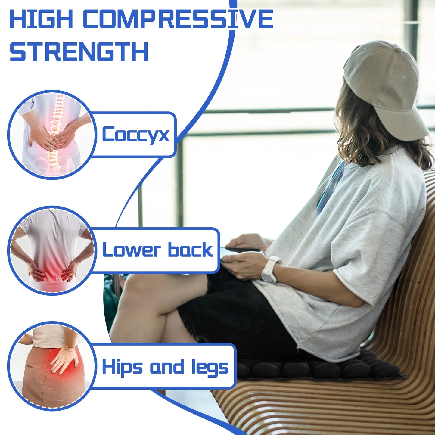 Willstar 3D Air Cell Seat Cushion Travel High Rebound