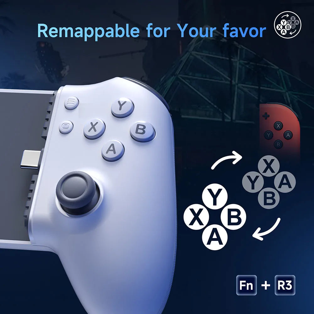 EasySMX M15 Type C Mobile Phone Controller Compatible with Android/iOS Phone/Xbox Game Pass/xCloud Cloud Gaming, Hall Effect