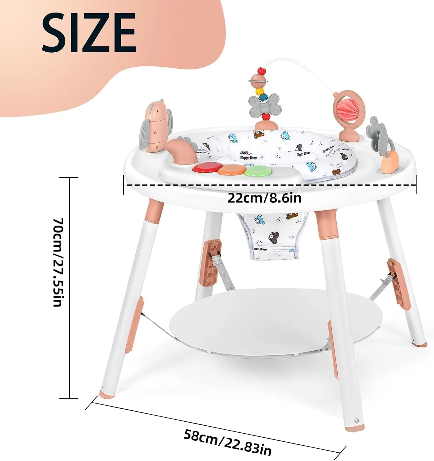Ubravoo 3 In 1 Baby Activity Center Rotating Seat