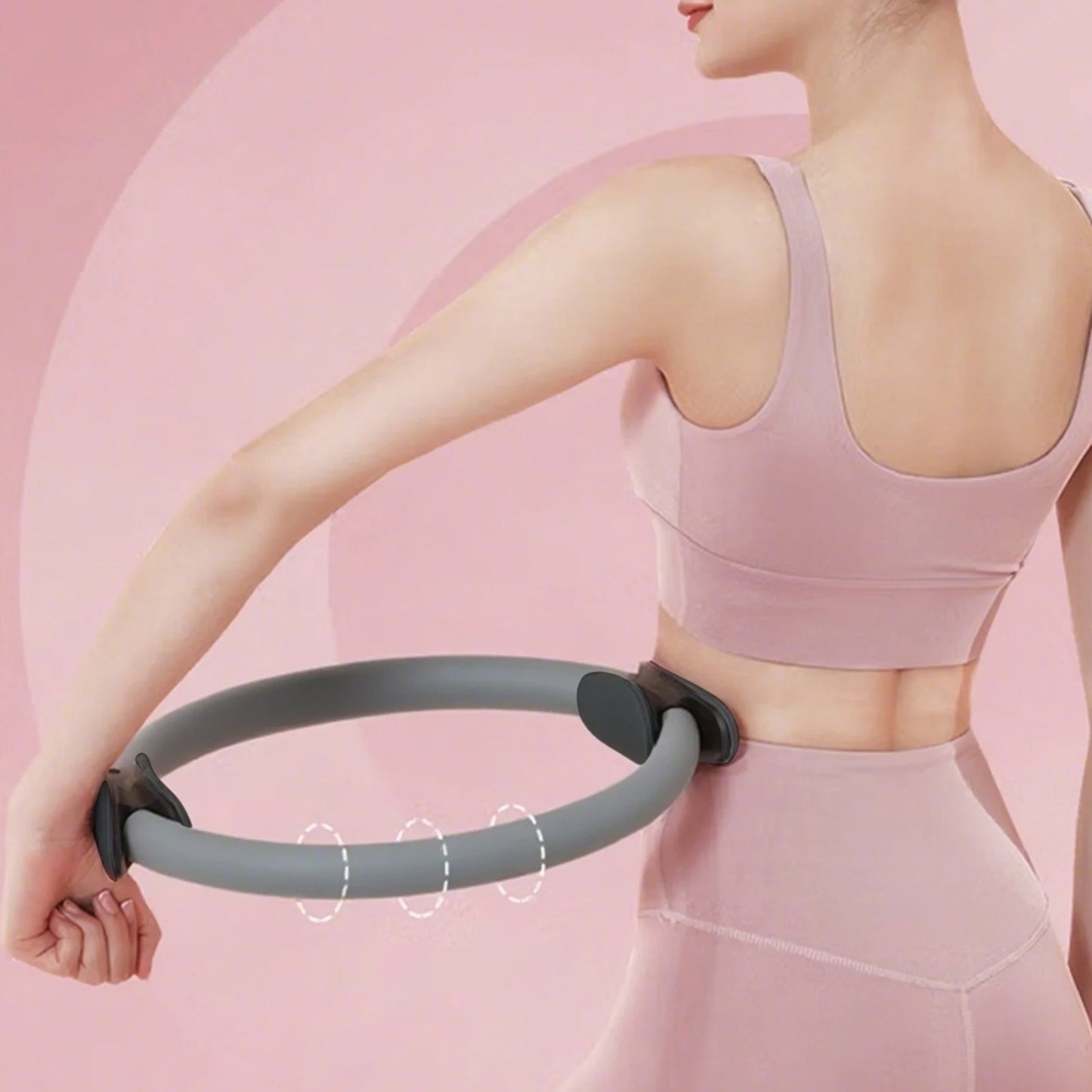 Portable Pilates Ring Fitness Circle With Non Slip Handles