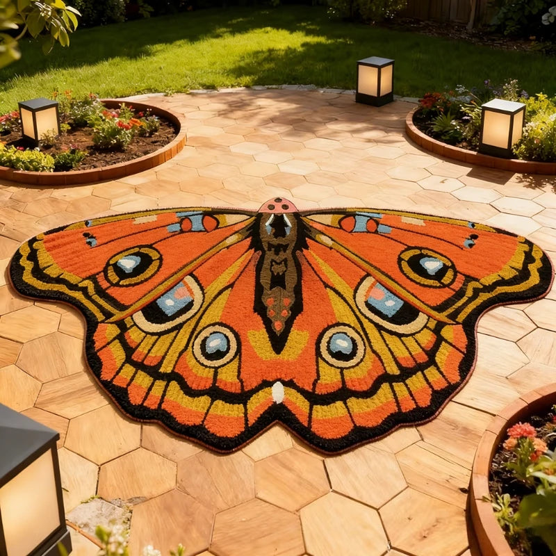 NONED Butterfly Plush Floor Rug For Living Room And Bedroom Decor