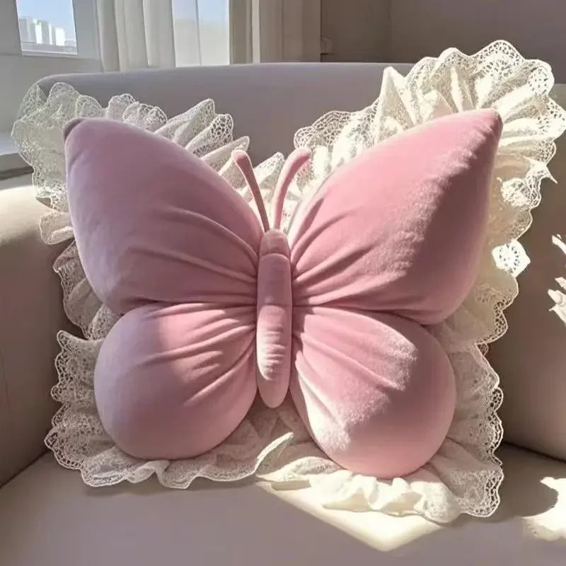 NONECN Princess Butterfly Office Pillow Cushion for Home Car Travel