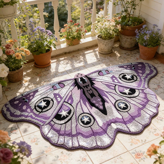 NONED Butterfly Plush Floor Rug For Living Room And Bedroom Decor