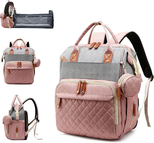 Waterproof Diaper Backpack With USB Port And Changing Pad Travel