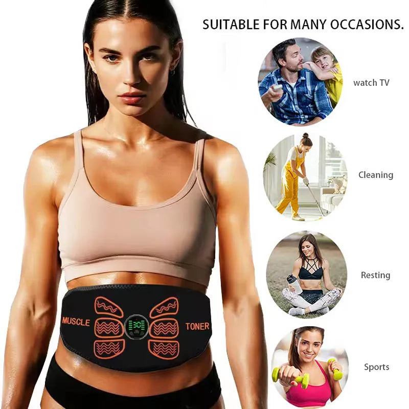 LGFU Abdominal EMS Muscle Stimulator Toning Belt Waist Trainer