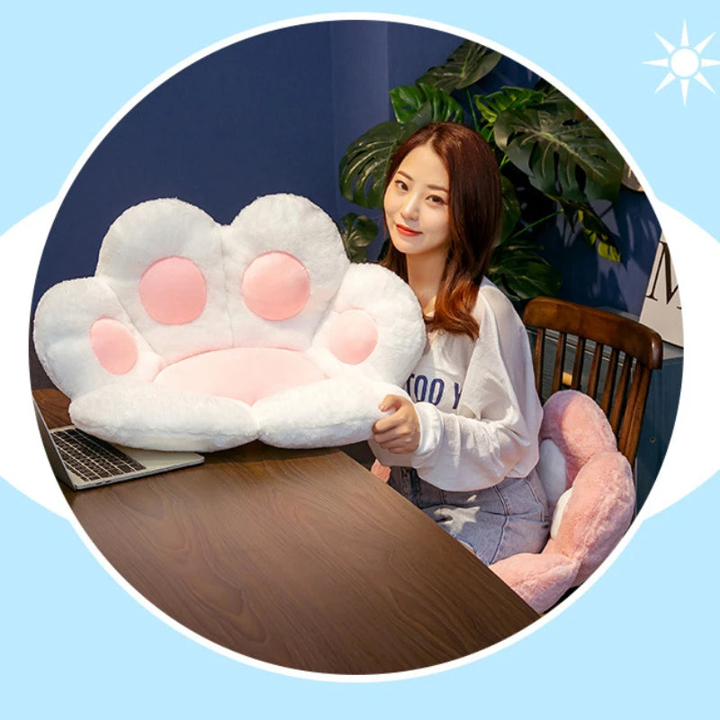 NONECN Cat Paw Shape Chair Cushion Plush Seat Pad Pillow
