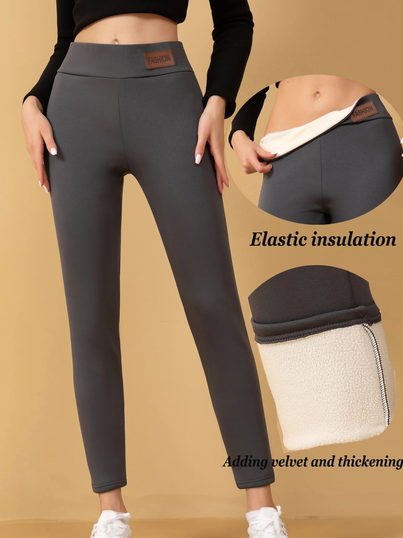4 Pack Winter Warm Leggings For Women High Waist Fleece Lined
