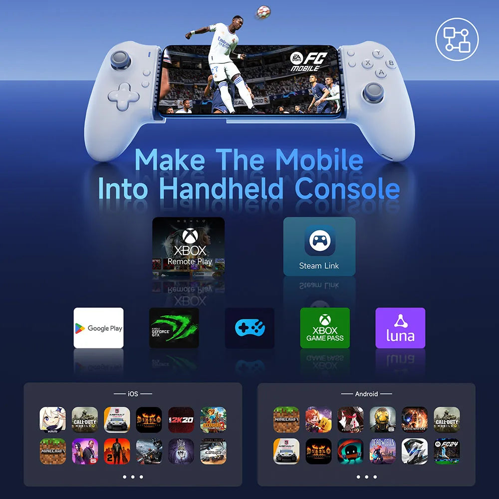 EasySMX M15 Type C Mobile Phone Controller Compatible with Android/iOS Phone/Xbox Game Pass/xCloud Cloud Gaming, Hall Effect