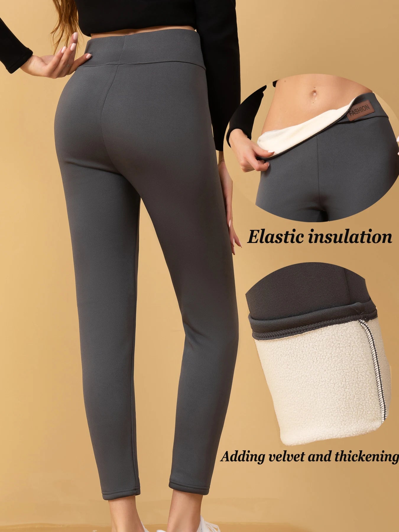 4 Pack Winter Warm Leggings For Women High Waist Fleece Lined