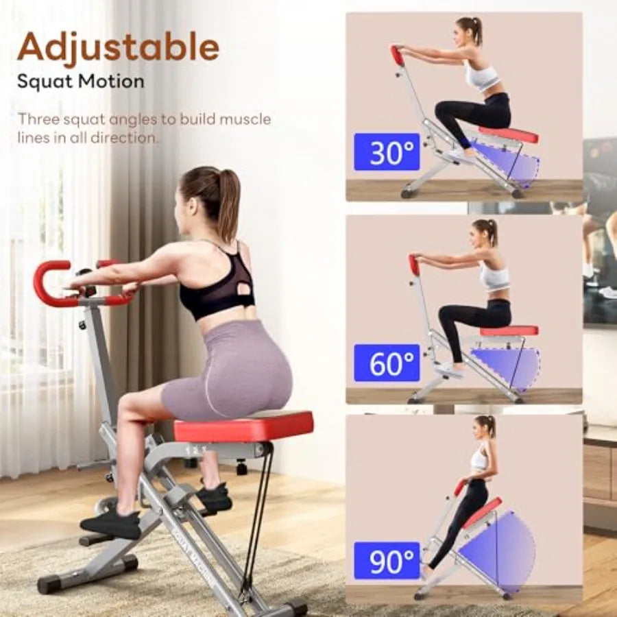 XMSJ Squat Machine for Home Gym with Adjustable Resistance
