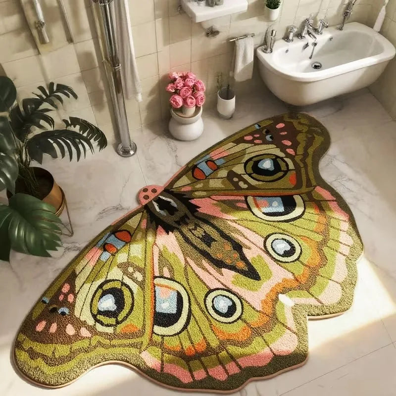 NONED Butterfly Plush Floor Rug For Living Room And Bedroom Decor