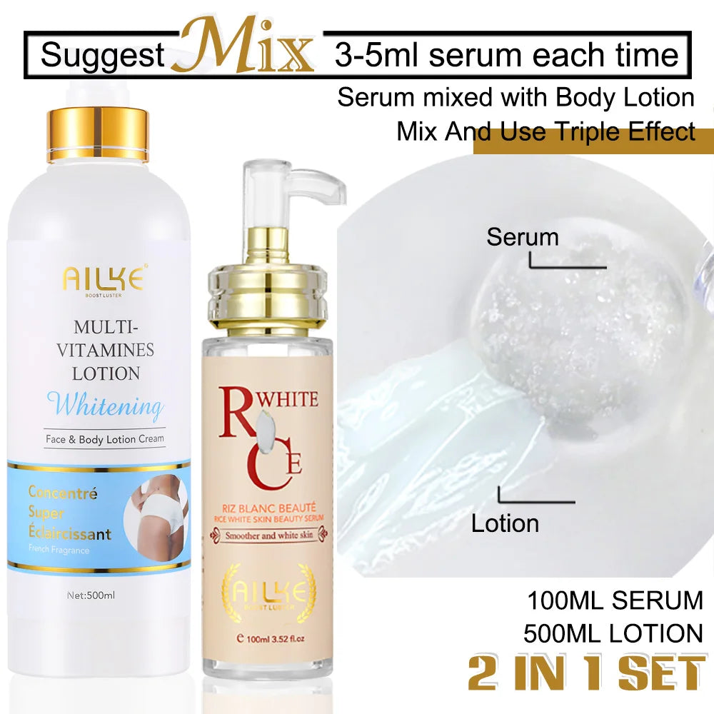 AILKE Natural Vitamin Skin Care Kit Whitening For Even Tone