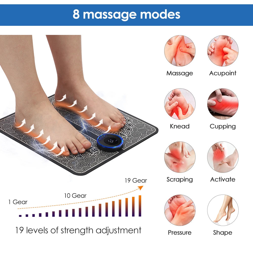 PASTSKY EMS Foot Massager Pad For Sore Feet And Circulation