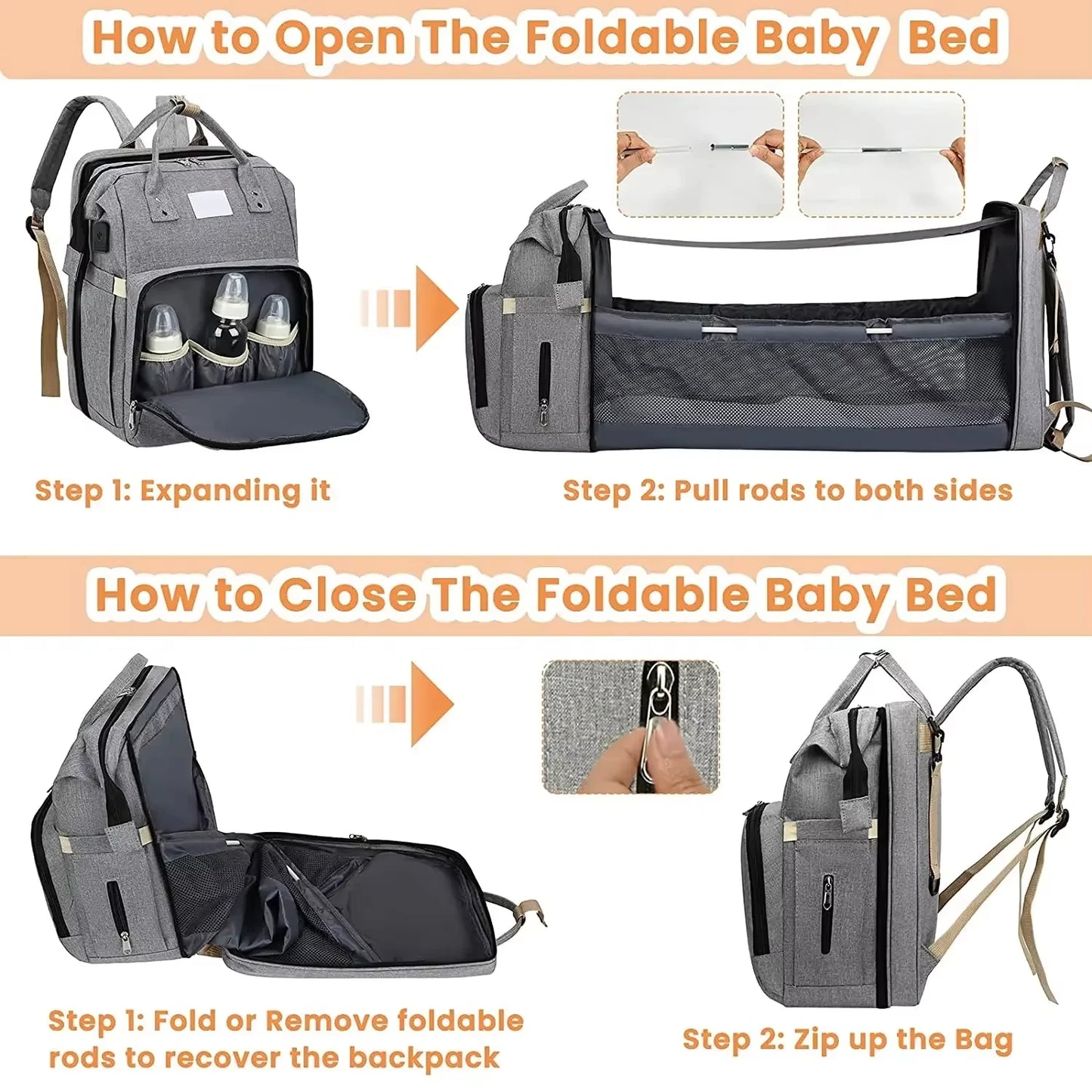 Foldable Travel Diaper Changing Pad For On The Go Moms