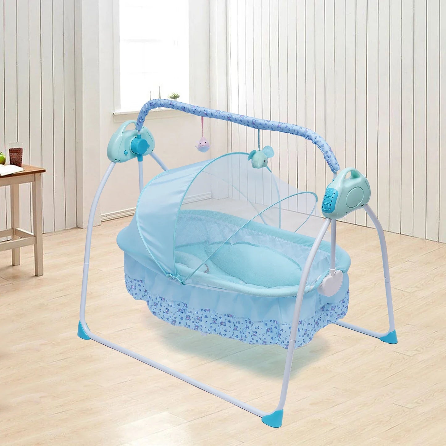 Electric Baby Crib Cradle Auto Swing Rocker With Five Gear Speed