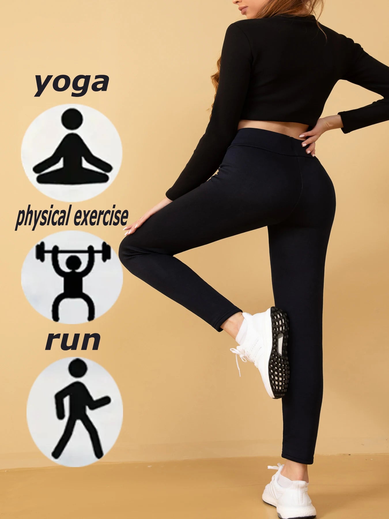 4 Pack Winter Warm Leggings For Women High Waist Fleece Lined