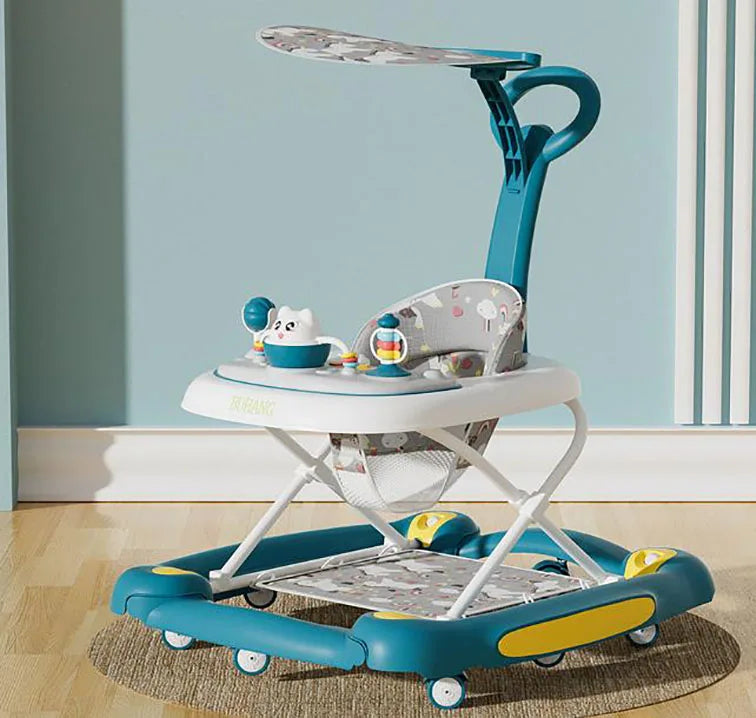 Multi Functional Baby Walker With Awning Anti-Rollover