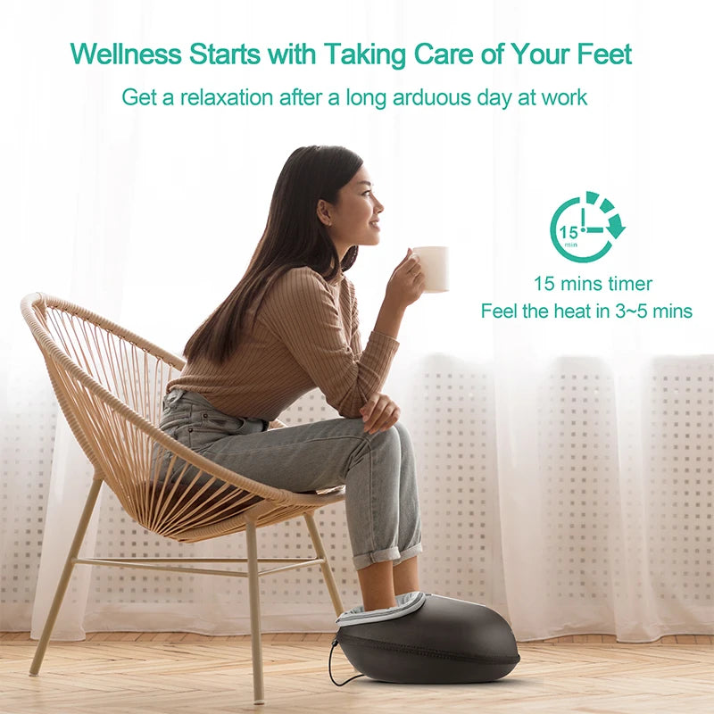 Medcursor Shiatsu Foot Massager With Heat Roller For Pain Relief And Relaxation