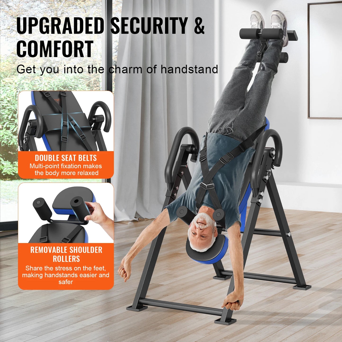 SucceBuy Inversion Table Heavy Duty Decompression Back Stretcher Machine