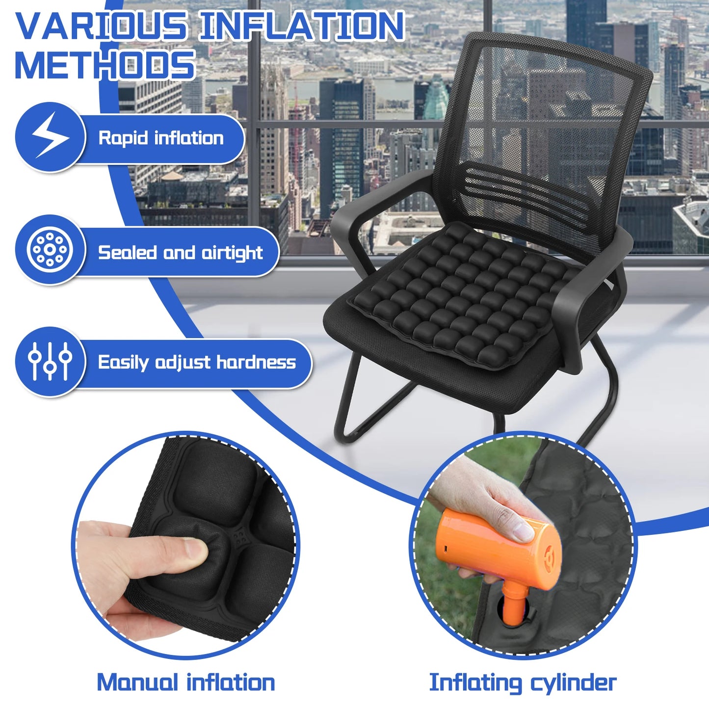 Willstar 3D Air Cell Seat Cushion Travel High Rebound