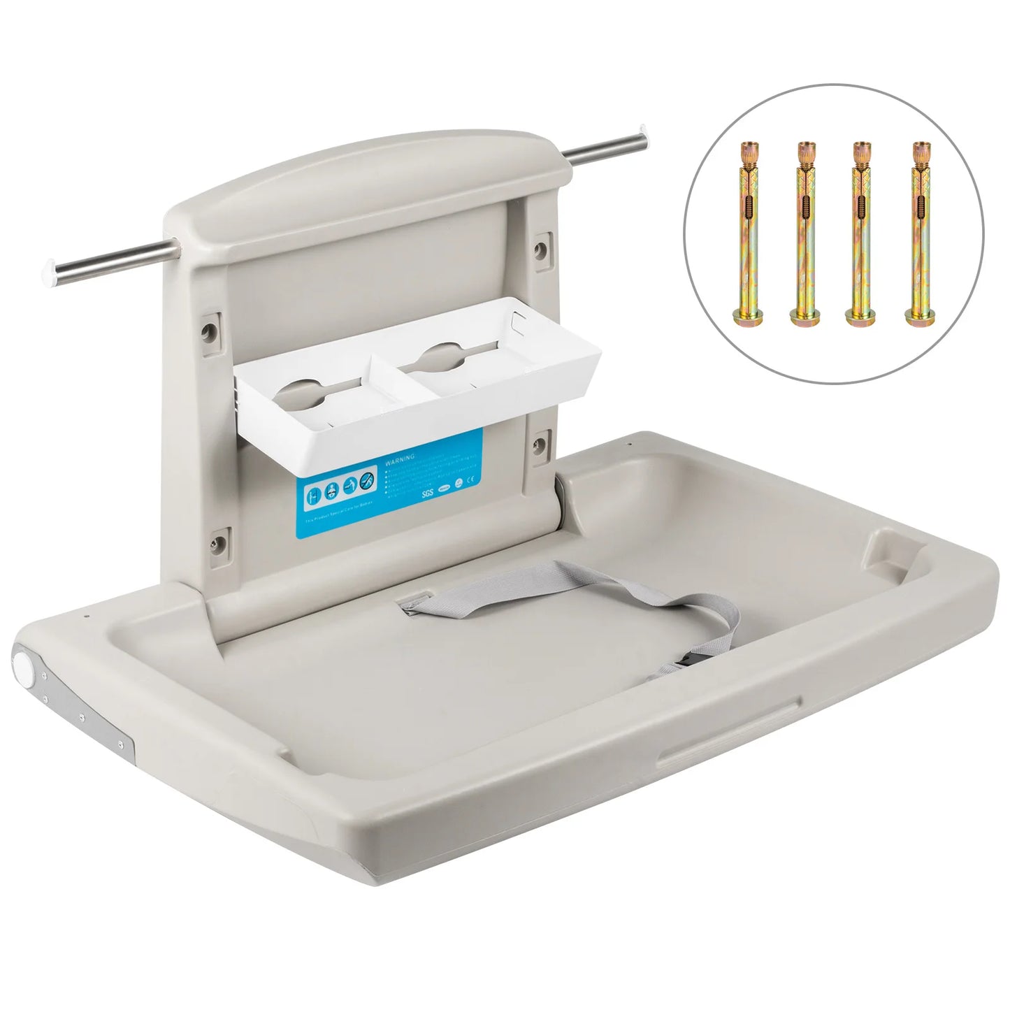 SucceBuy Wall Mounted Baby Changing Station For Commercial Restrooms