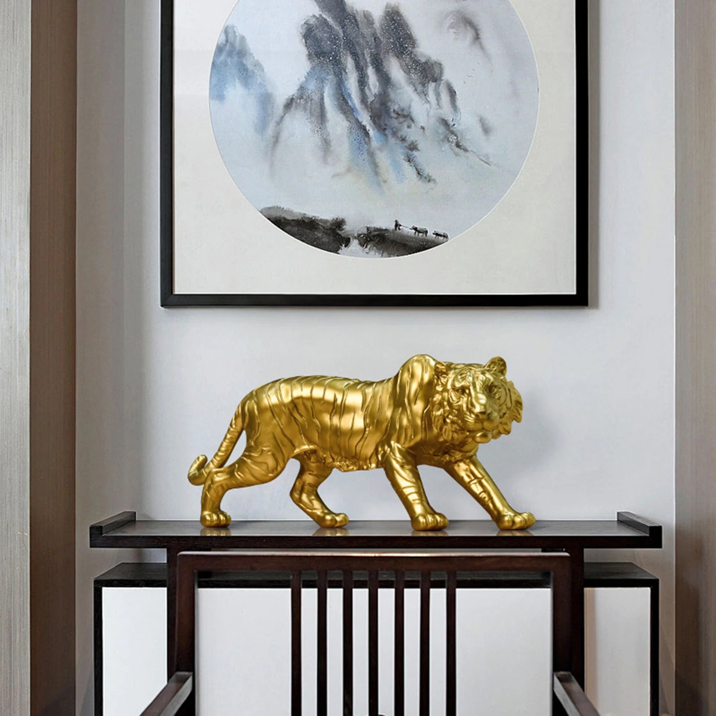 Shunmaii Resin Tiger Figurine Modern Home Decor Sculpture