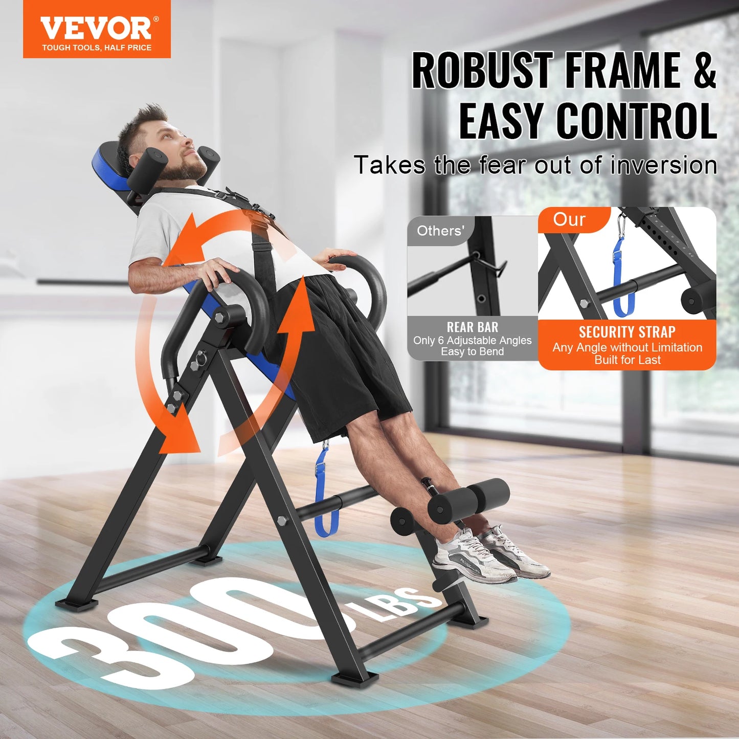 SucceBuy Inversion Table Heavy Duty Decompression Back Stretcher Machine