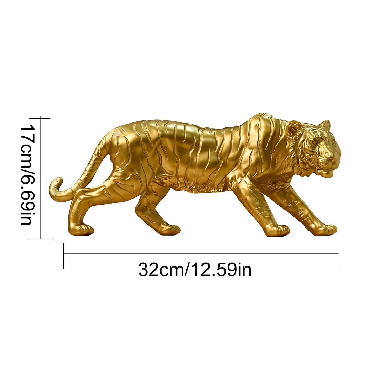 Shunmaii Resin Tiger Figurine Modern Home Decor Sculpture