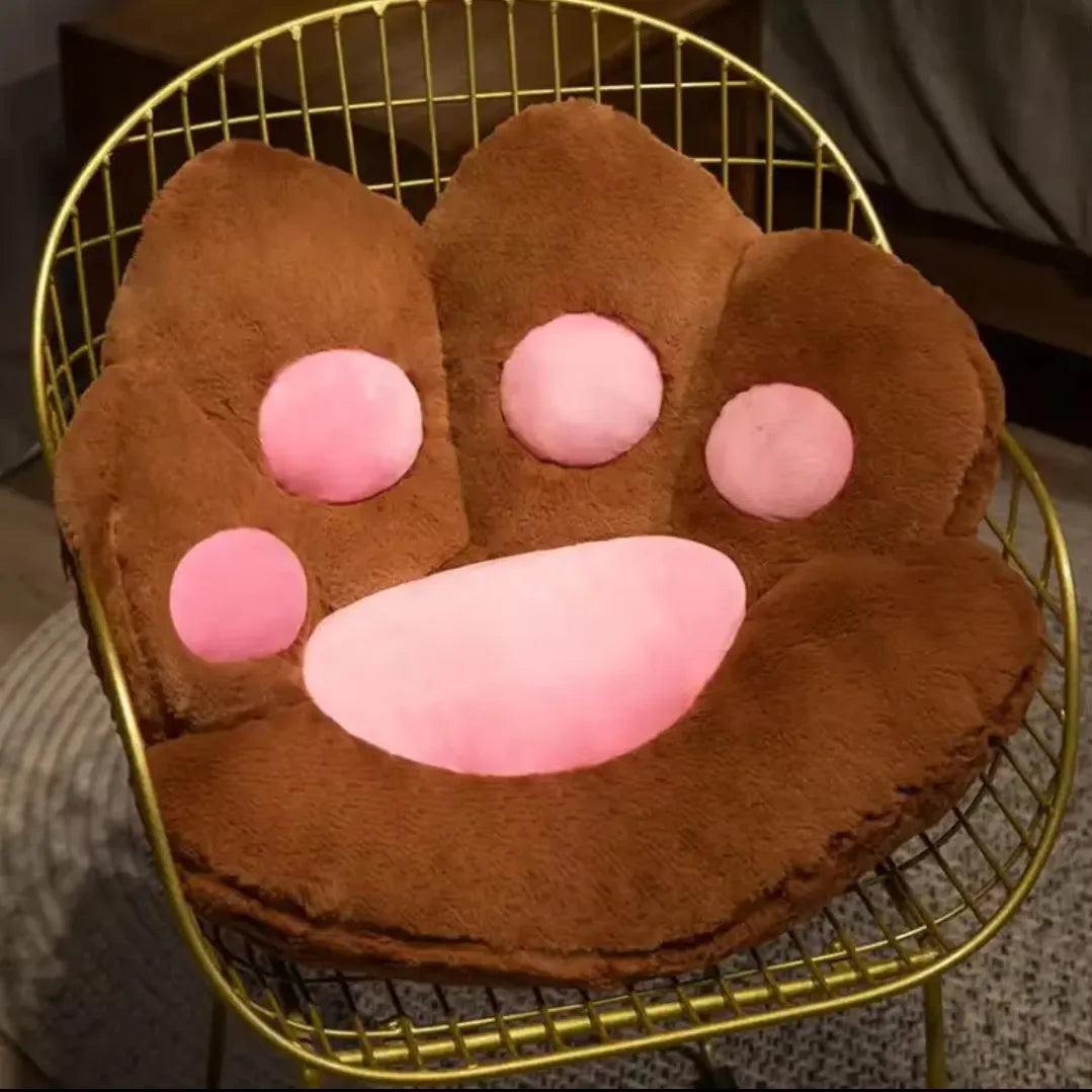 NONECN Cat Paw Shape Chair Cushion Plush Seat Pad Pillow