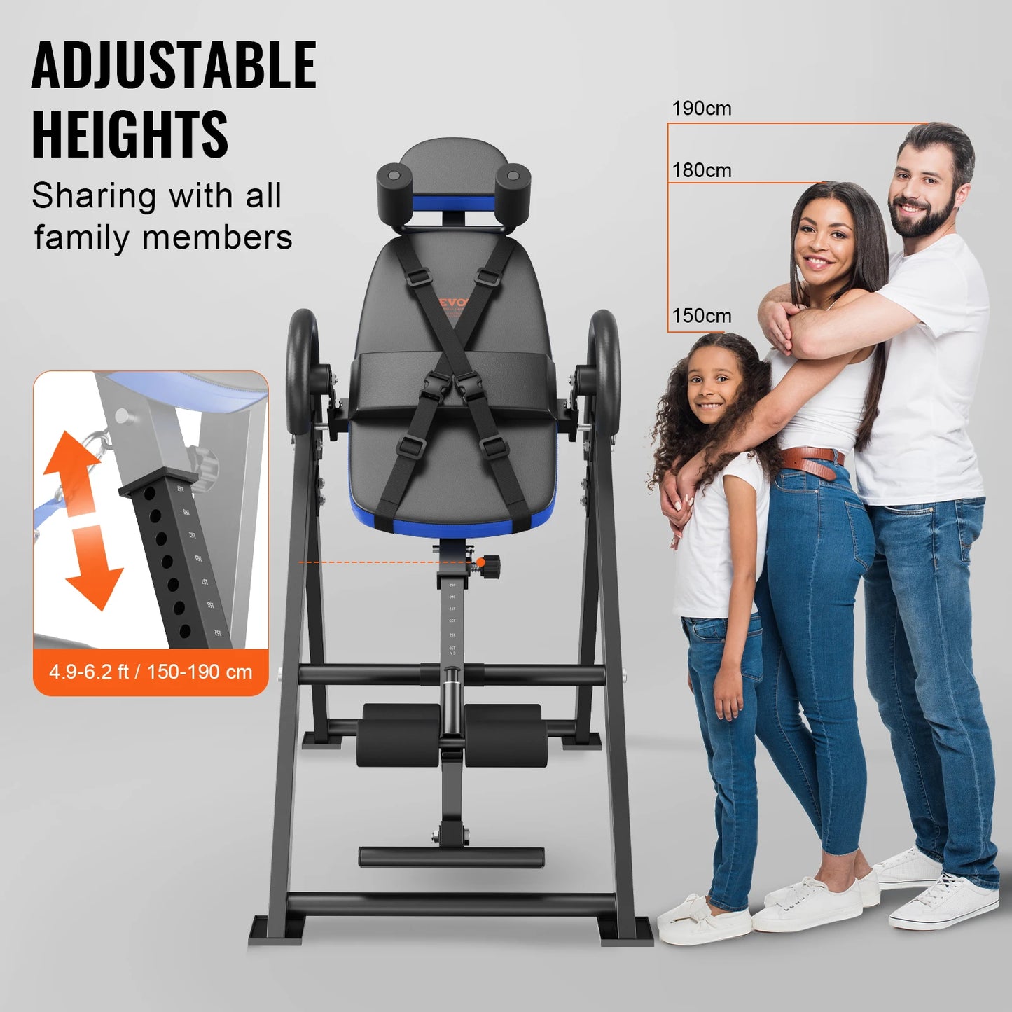 SucceBuy Inversion Table Heavy Duty Decompression Back Stretcher Machine