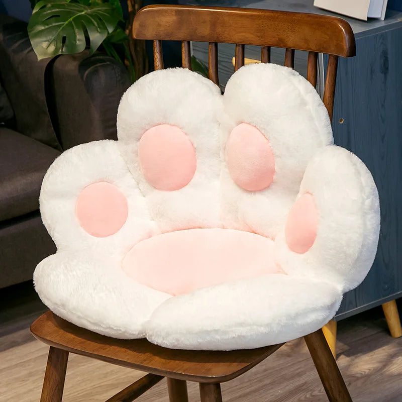 NONECN Cat Paw Shape Chair Cushion Plush Seat Pad Pillow