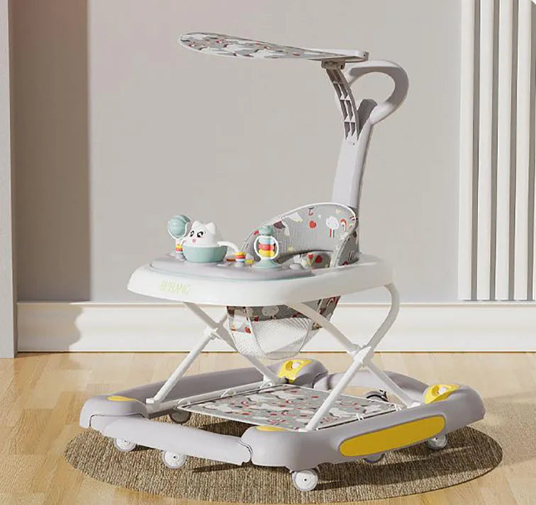 Multi Functional Baby Walker With Awning Anti-Rollover