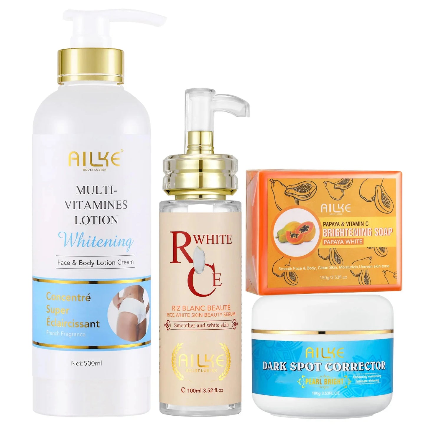 AILKE Natural Vitamin Skin Care Kit Whitening For Even Tone