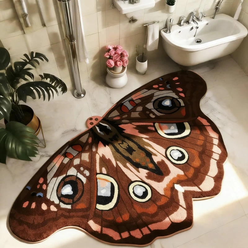 NONED Butterfly Plush Floor Rug For Living Room And Bedroom Decor