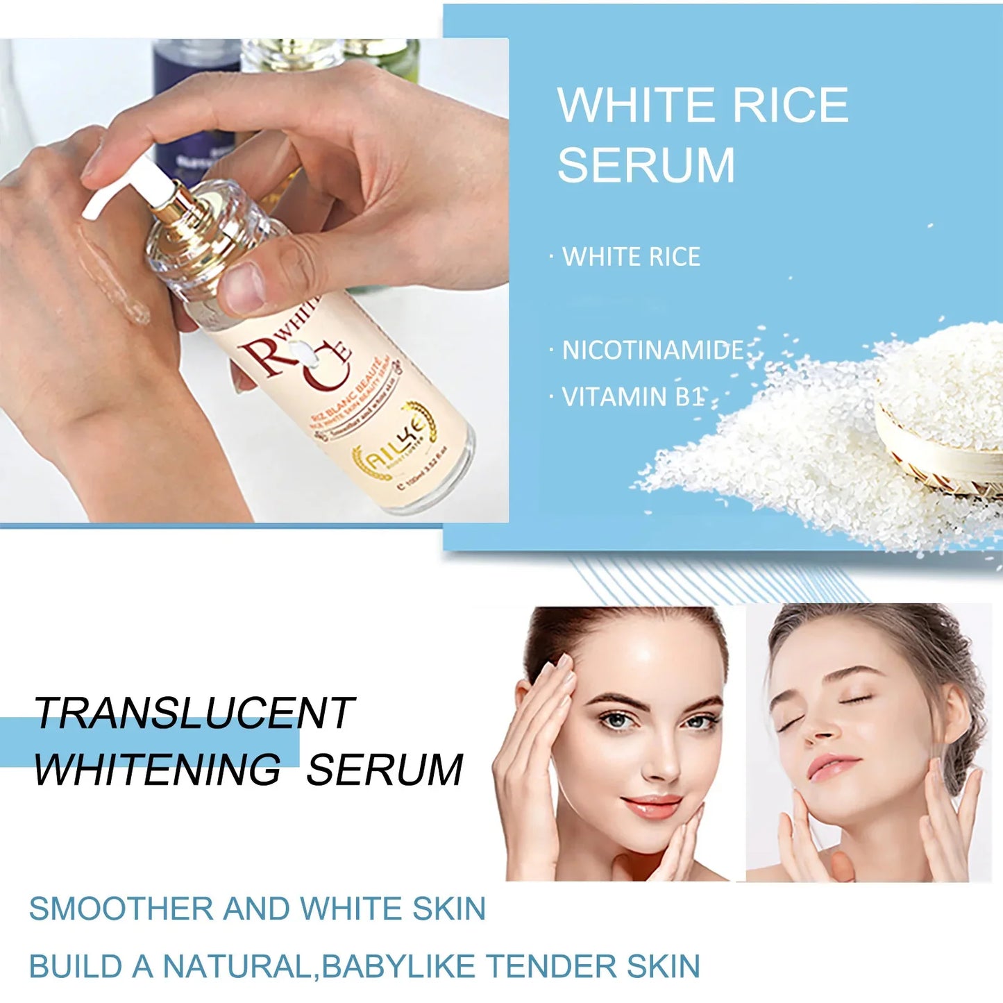 AILKE Natural Vitamin Skin Care Kit Whitening For Even Tone