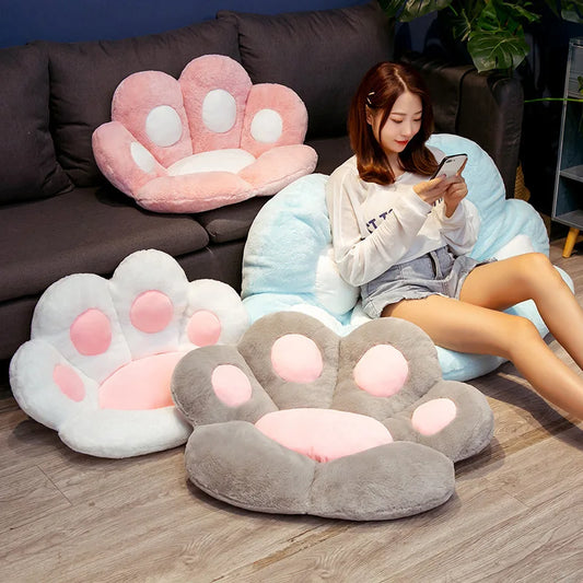 NONECN Cat Paw Shape Chair Cushion Plush Seat Pad Pillow